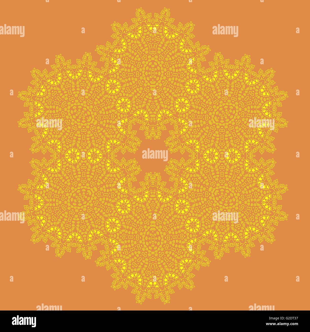 Mandala Isolated. Round Ornament Stock Vector