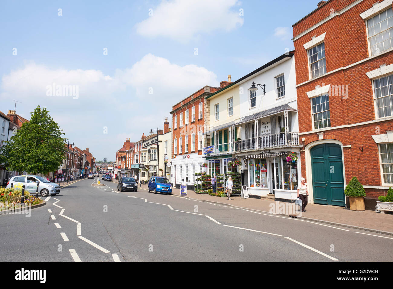 High street pershore worcestershire england hires stock photography