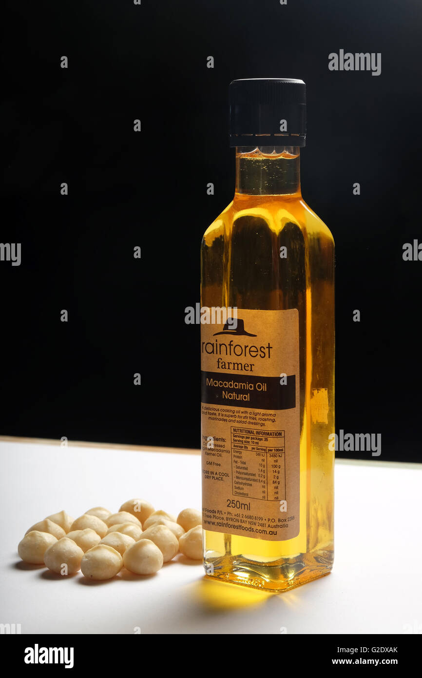 Macadamia Nut Oil Stock Photo