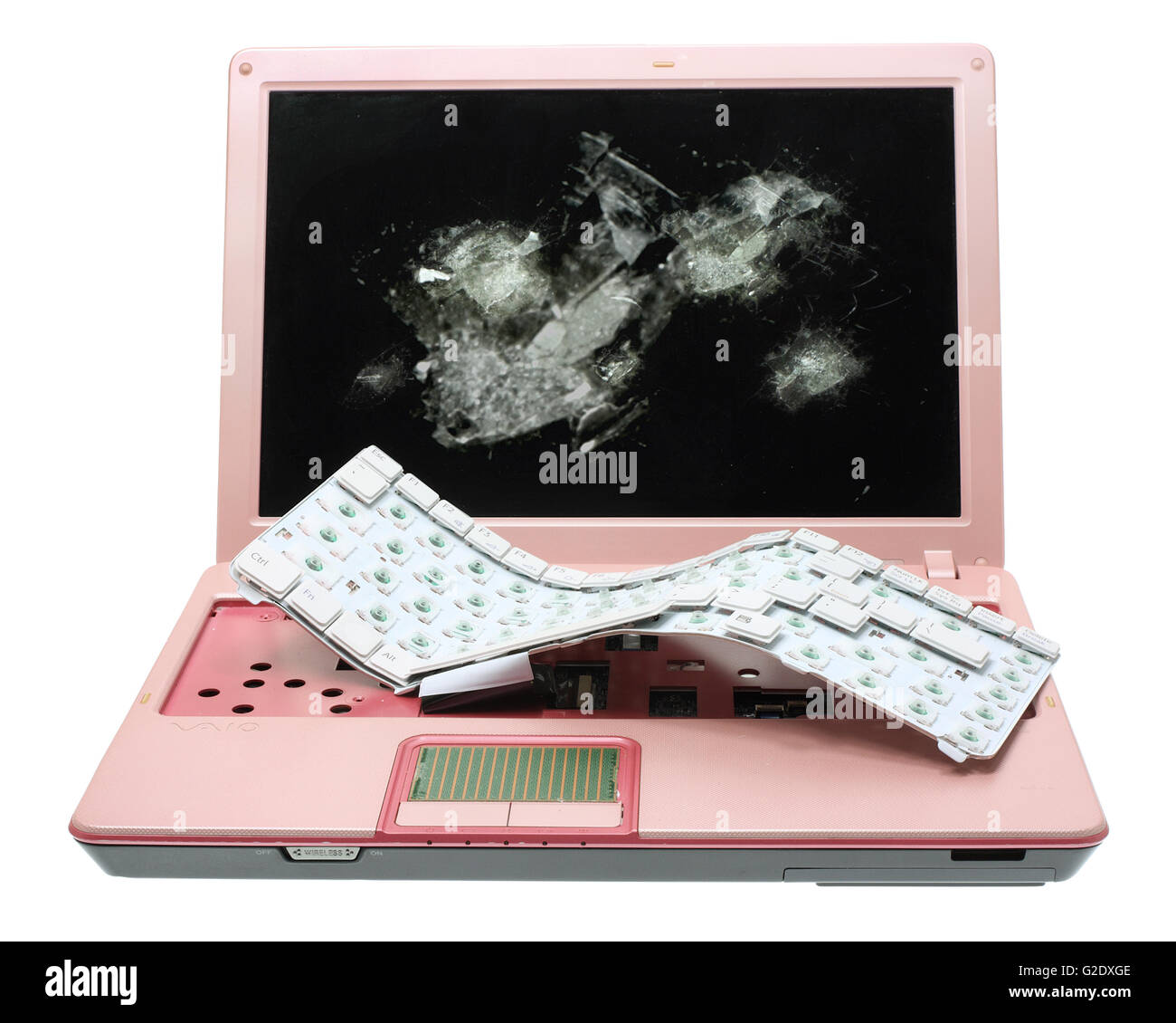 Destroyed laptop Cut Out Stock Images & Pictures Alamy