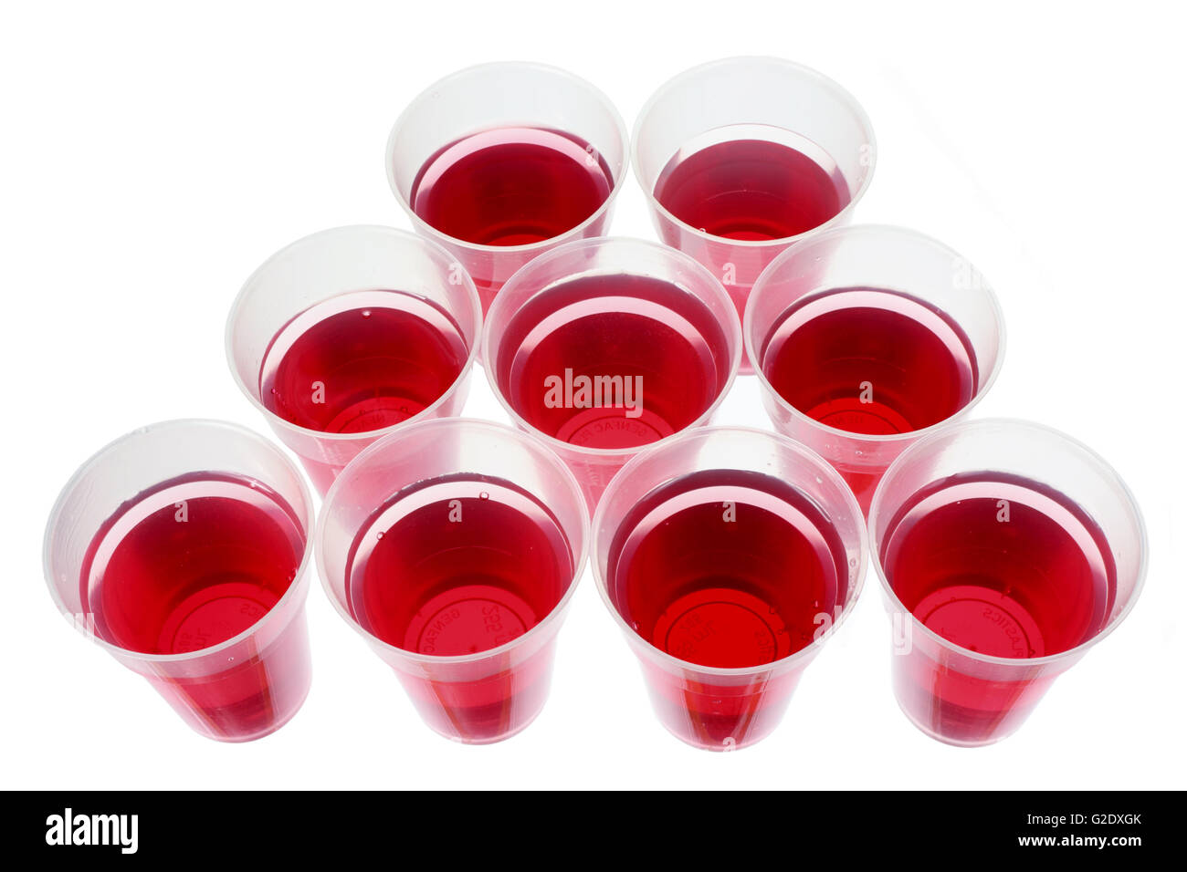 Cups of Cordial Drink Stock Photo Alamy