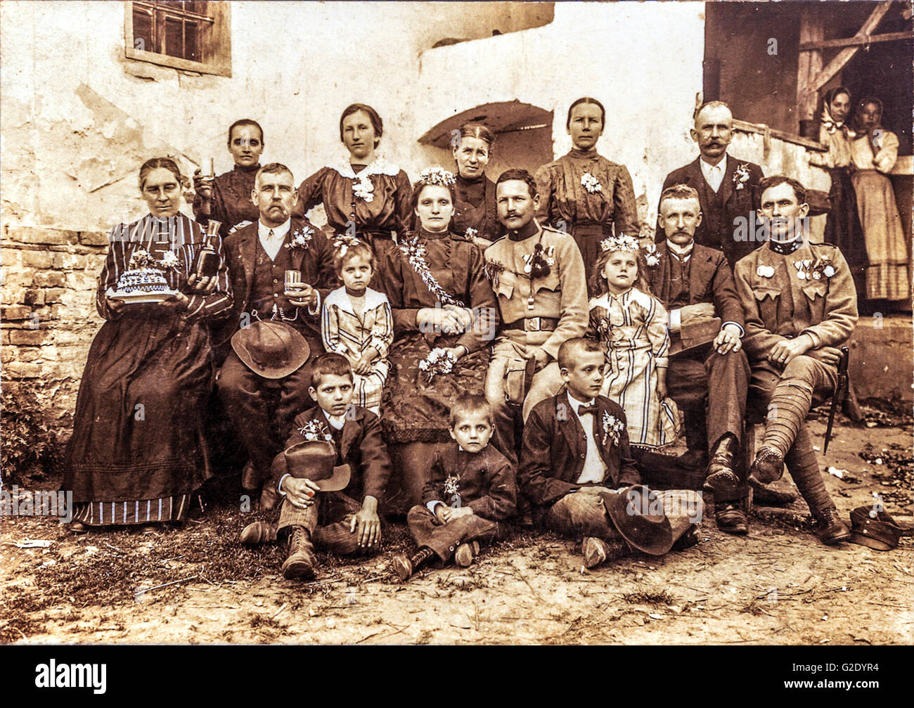 Slovenia - Podravska Maribor ancient picture of Slovenian families Stock  Photo - Alamy