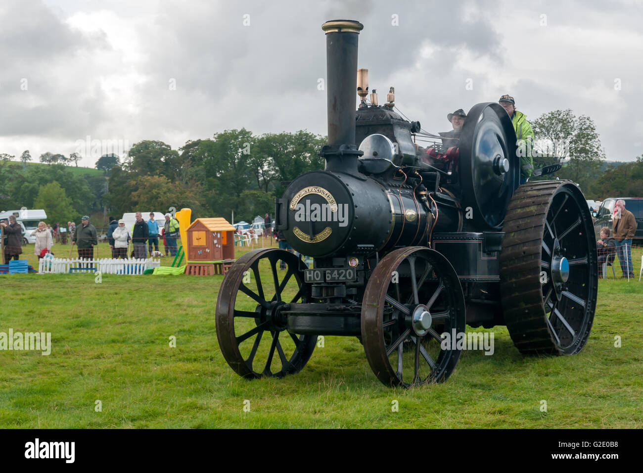 John Fowler steam powered traction engine at the Vintage vehicle and