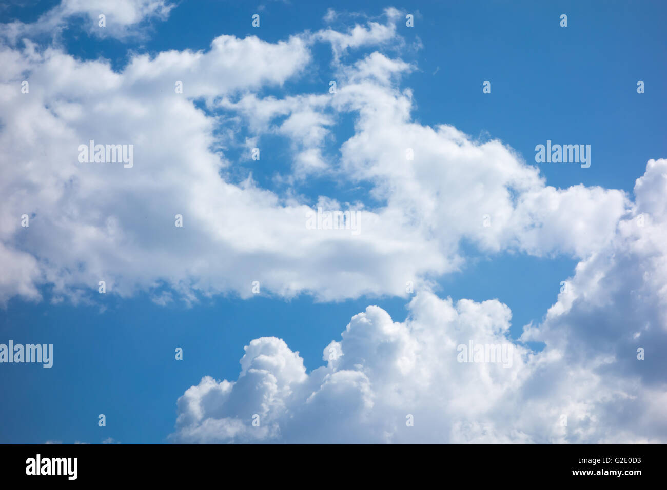 summer blue sky with white clouds in the sky Stock Photo - Alamy
