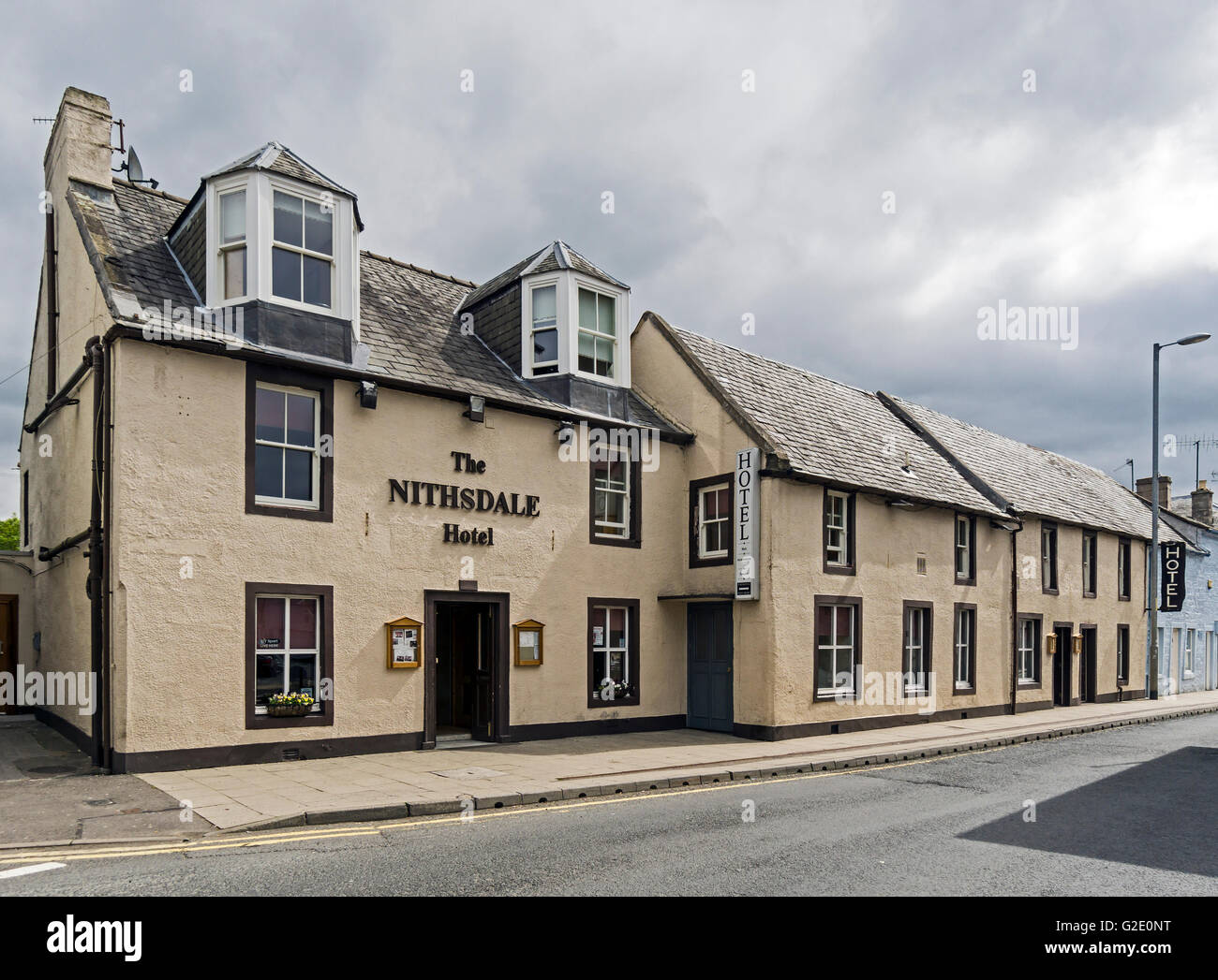 The Nithsdale Hotel in the main street Sanquhar Dumfries & Galloway Scotland Stock Photo