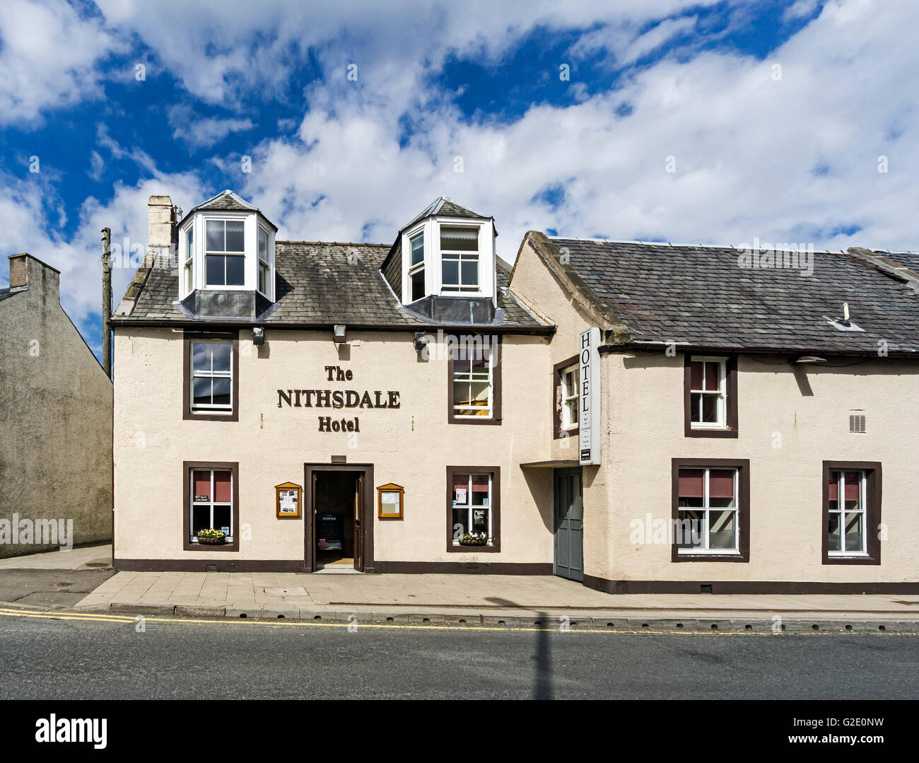 The Nithsdale Hotel in the main street Sanquhar Dumfries & Galloway Scotland Stock Photo