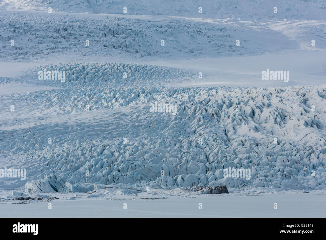 Ice field, Glacier Fjallsjökull, Fjallsárlón, Austurland, Iceland Stock Photo