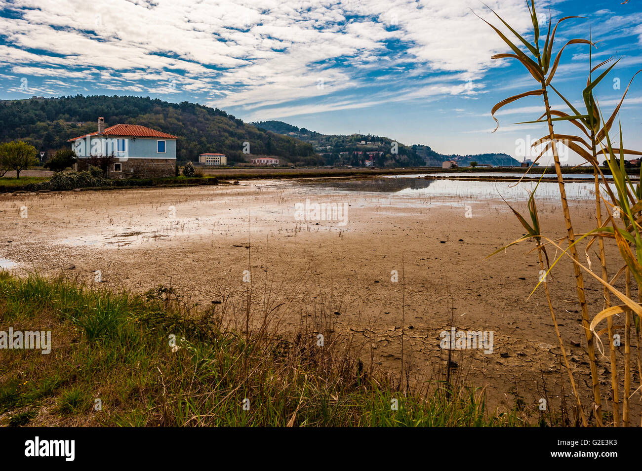 Slovenia Coast and Kras Strunjan Nature Reserve - The salt marshes Stock Photo