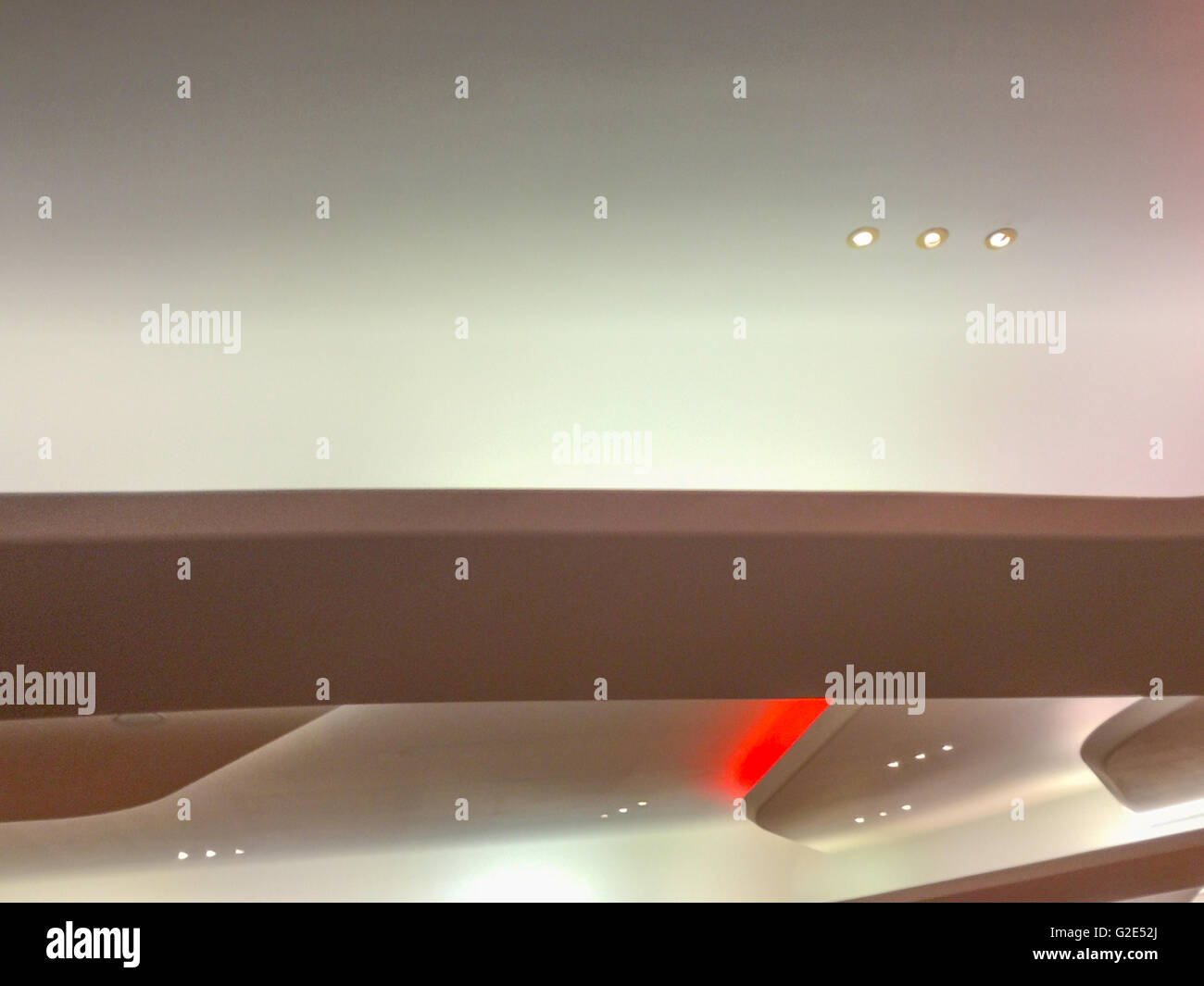 a detail of a ceiling in an airports lounge at Heathrow Stock Photo