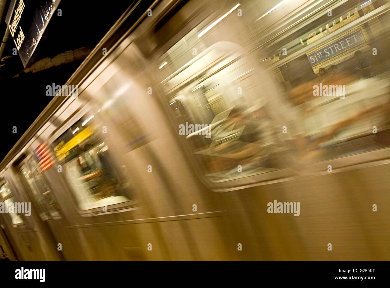 Blurred Subway Car, New York City, USA Stock Photo - Alamy