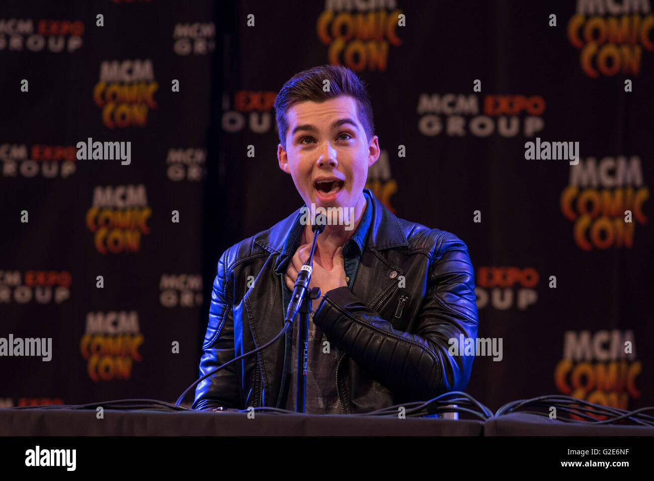 London, UK. 29 May 2016. American actor Jeremy Shada. Last day of the MCM London ComicCon at Excel Exhibition Centre. Stock Photo