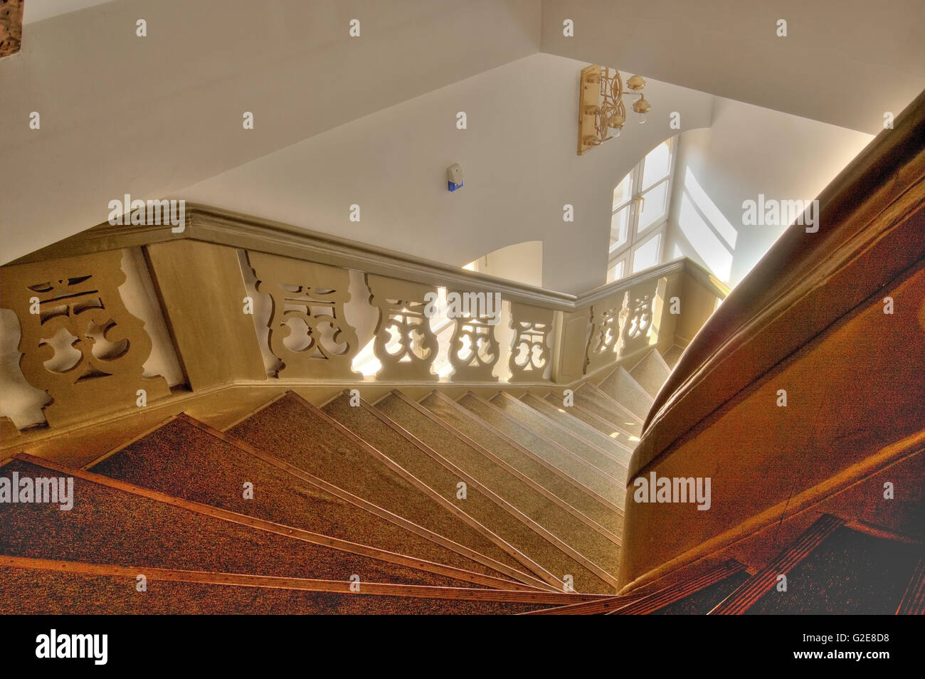 High angle steep stairs hi-res stock photography and images - Alamy