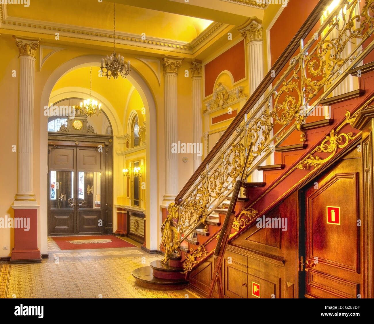 Hotel Staircase and Lobby Stock Photo - Alamy