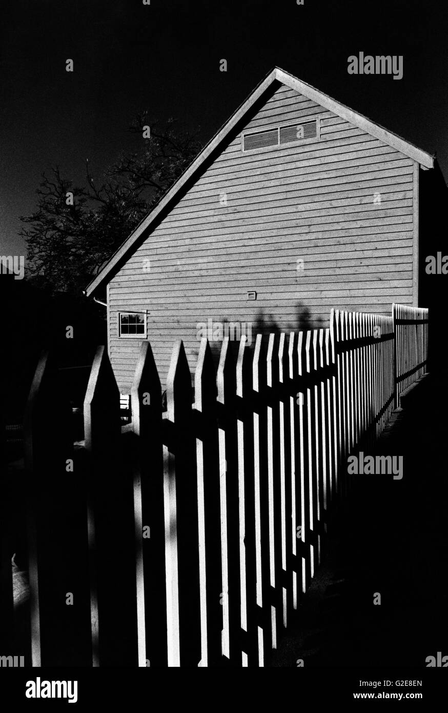 Picket Fence & Barn Stock Photo Alamy