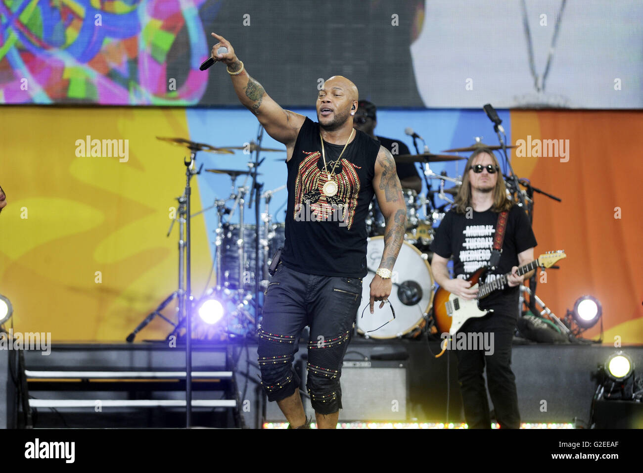 New York City. 27th May, 2016. Flo Rida performs during ABC's 'Good ...