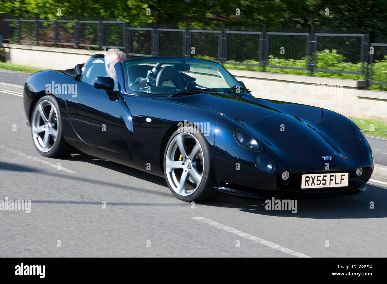 TVR cerbera, sports, convertible, car, in Pendle, Lancashire, UK. 29th May, 2016. The engines roared throughout the rolling Pennine hills today as supercars from classic to modern day arrived for the PowerFest Charity meet in Pendle. Credit:  Cernan Elias/Alamy Live News Stock Photo