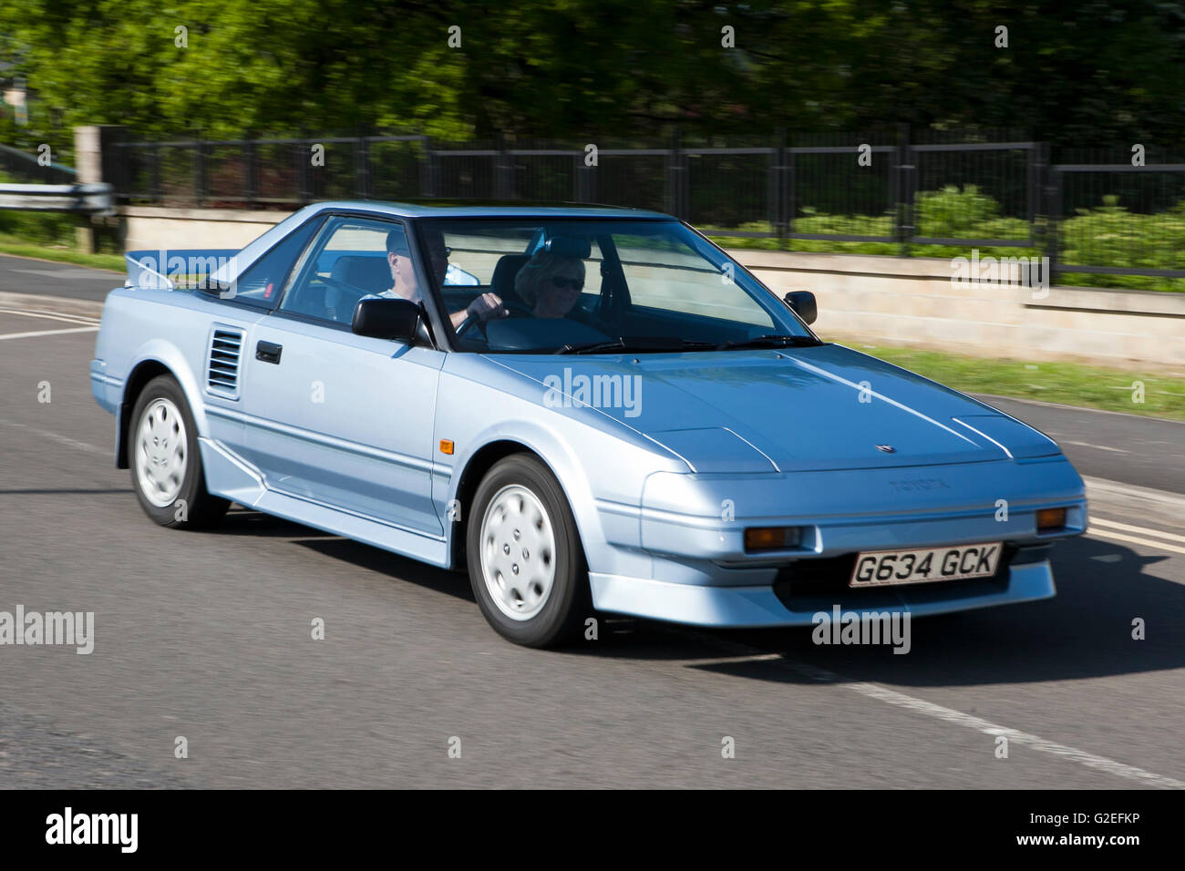 Toyota MR2 rear-wheel-drive sports car in Pendle, Lancashire, UK. 29th May, 2016. The engines roared throughout the rolling Pennine hills today as supercars from classic to modern day arrived for the PowerFest Charity meet in Pendle. Credit:  Cernan Elias/Alamy Live News Stock Photo