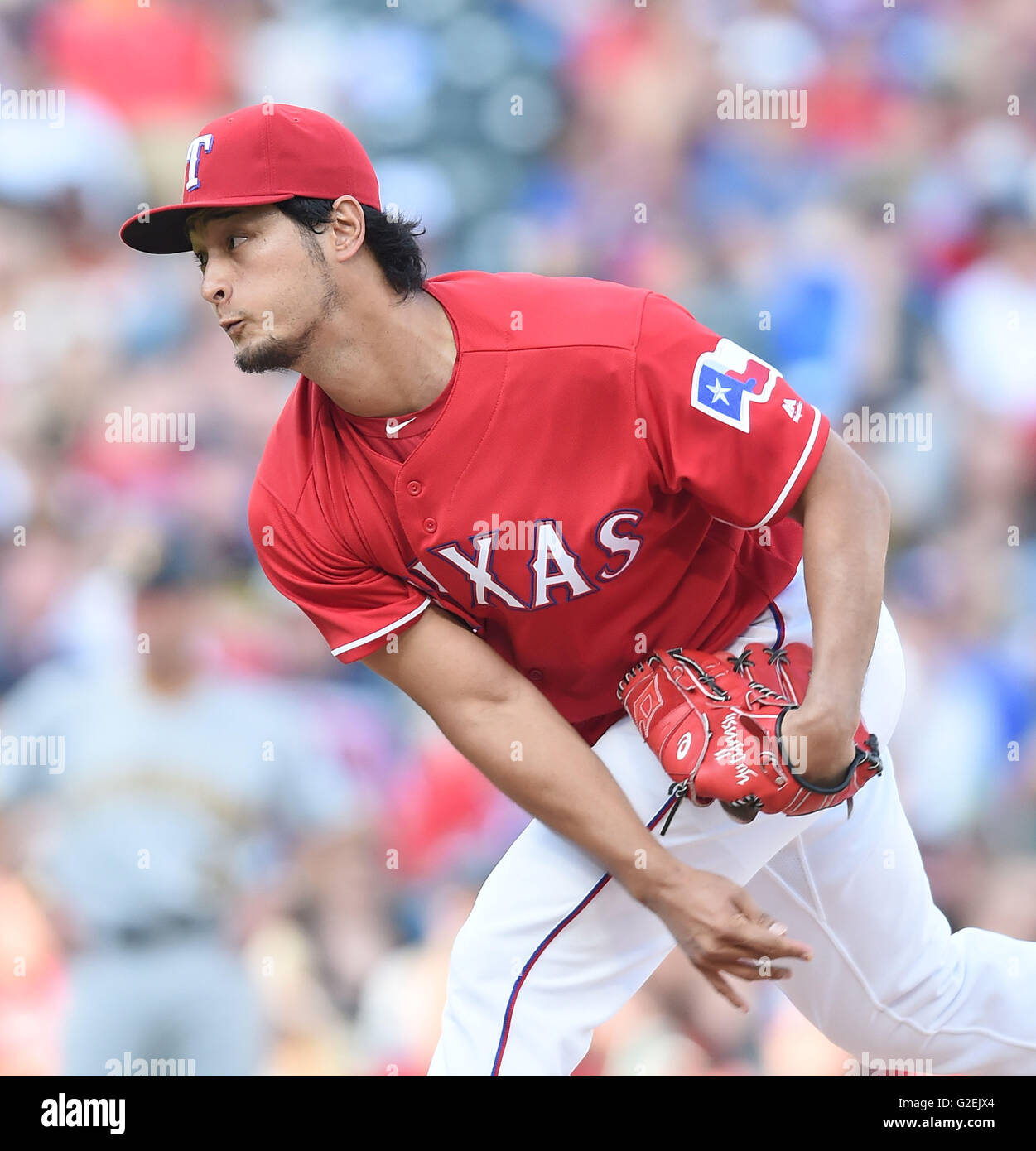 Arlington, Texas, USA. 28th May, 2016. Yu Darvish (Rangers) MLB : Yu ...