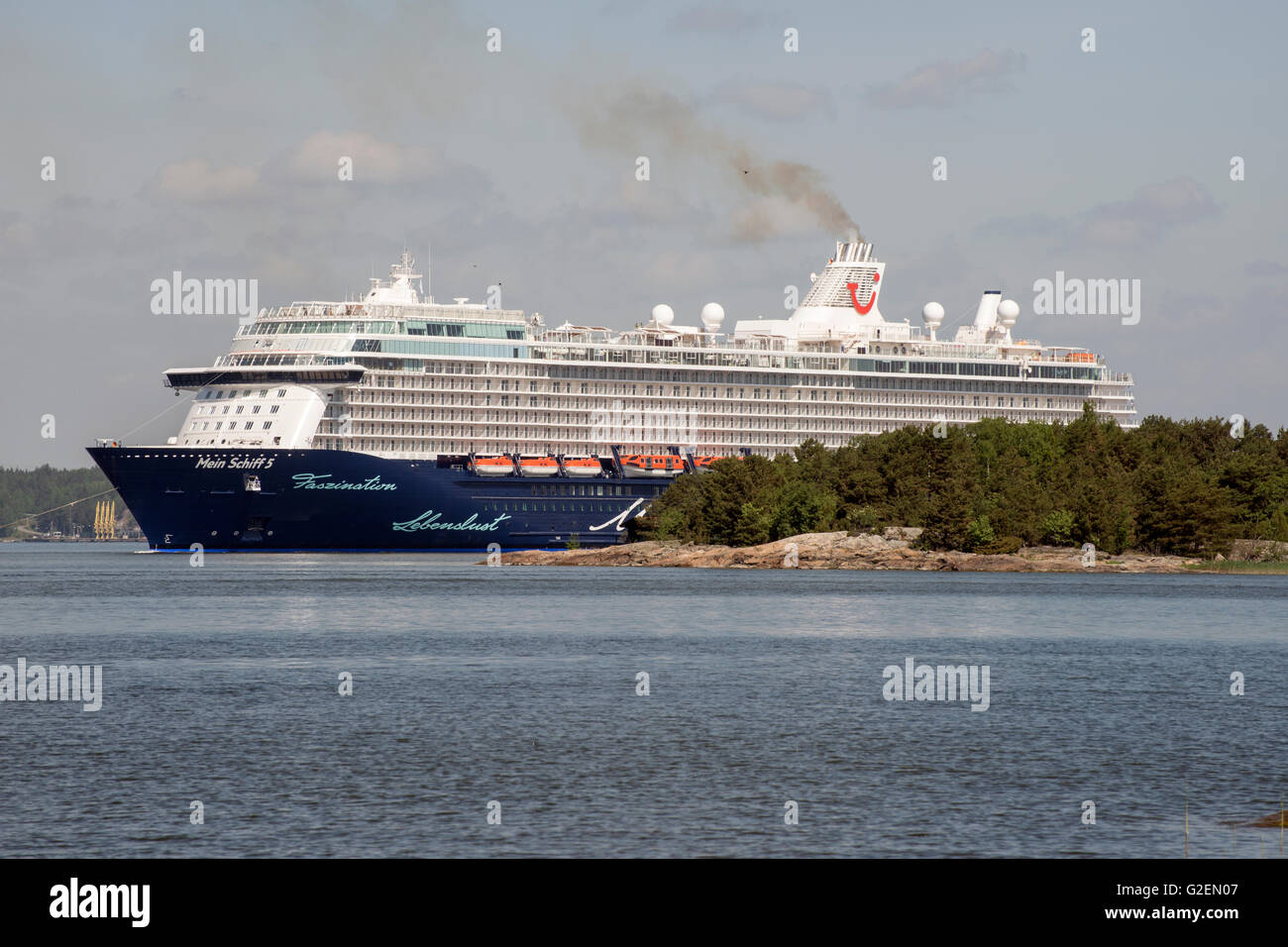 Turku, Finland. 30th May, 2016. The newest cruise ship for the German TUI-Cruises started her sea trial. The Meyer Turku shipyard is about to deliver the vessel to TUI-Cruises in June this year. Credit:  Stefan Crämer/Alamy Live News Stock Photo