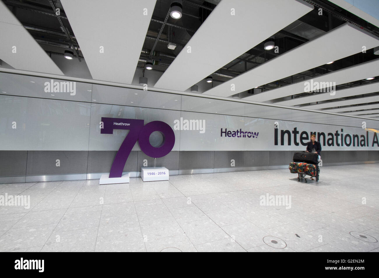 London UK. 30th May 2016.  Heathrow Airport is to celebrate its 70th anniversary  after the airport was opened for civilian use in 31 May 1946 Credit:  amer ghazzal/Alamy Live News Stock Photo