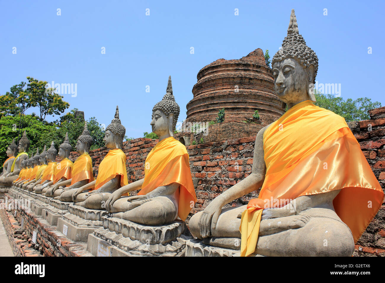 Wat Yai Chai Mongkhon, Buddist Temple, Thailand Stock Photo