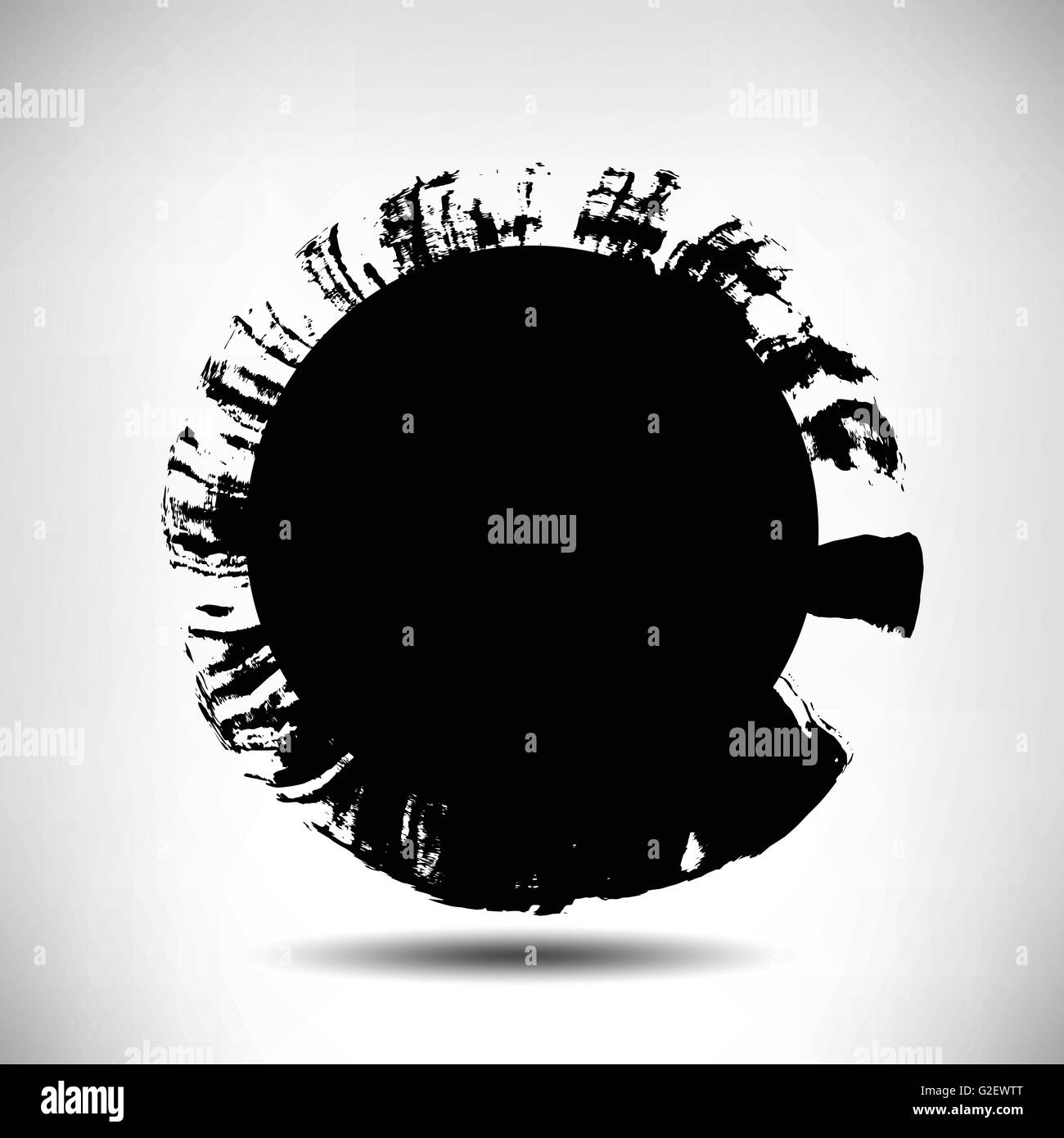 Black vector grunge circle background Stock Vector Image & Art - Alamy