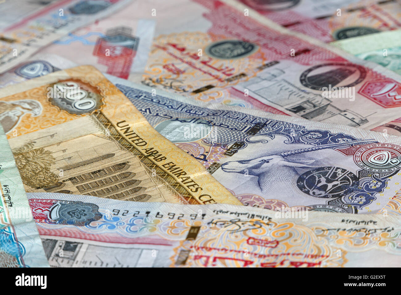 currency of United Arab Emirates: dirhams Stock Photo