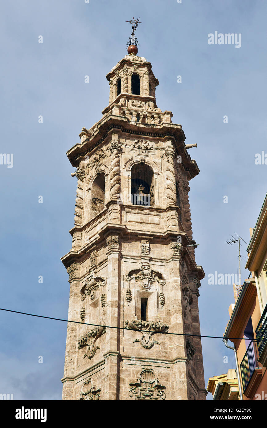 Santa Catalina Tower. Valencia. Comunitat Valenciana. Spain. Stock Photo