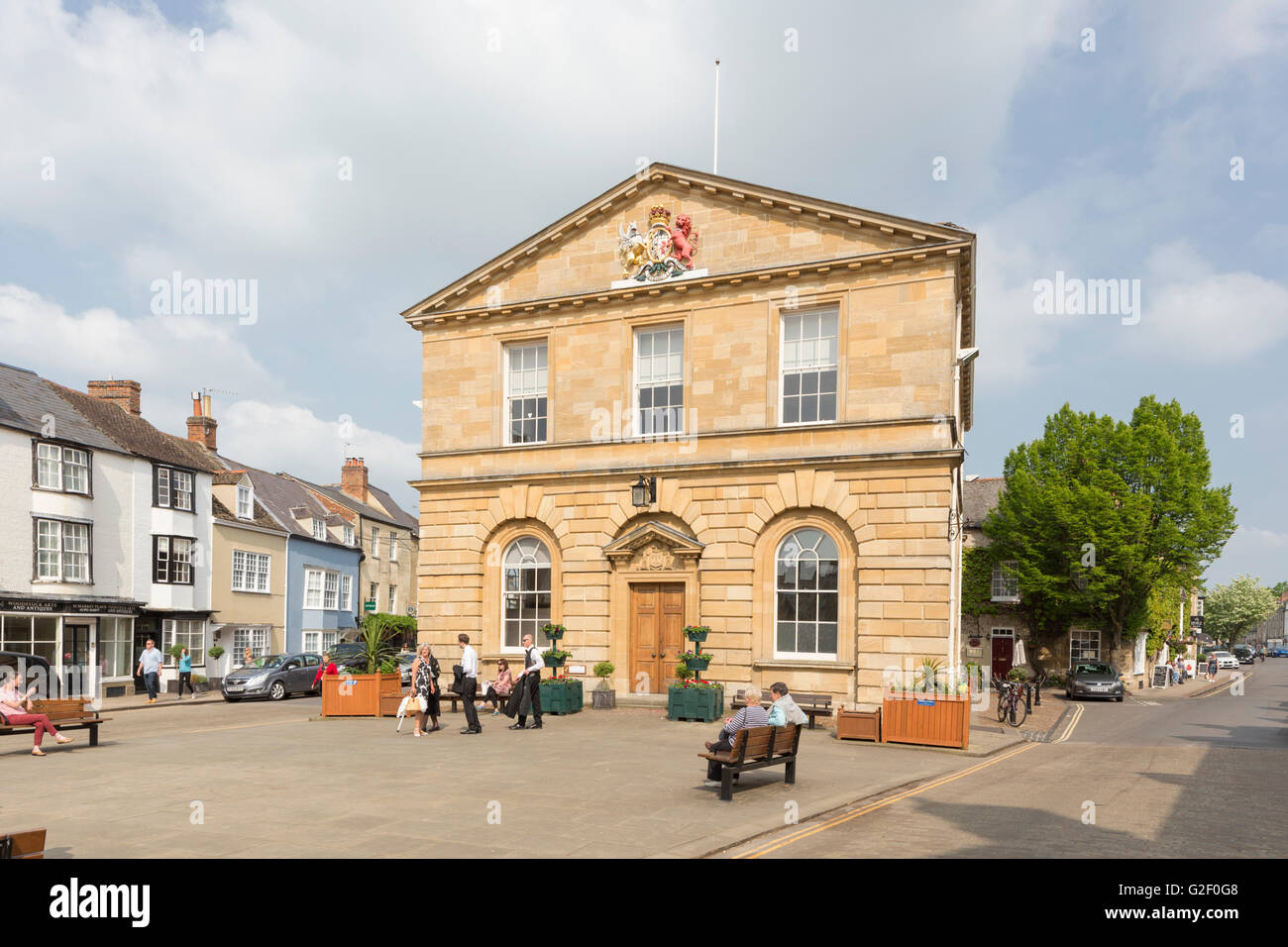 The historic town of Woodstock, Oxfordshire, England, UK Stock Photo