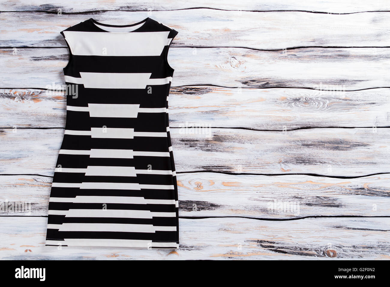 sleeveless black and white dress Sleeveless Contrast Knitwear Dress main image 0