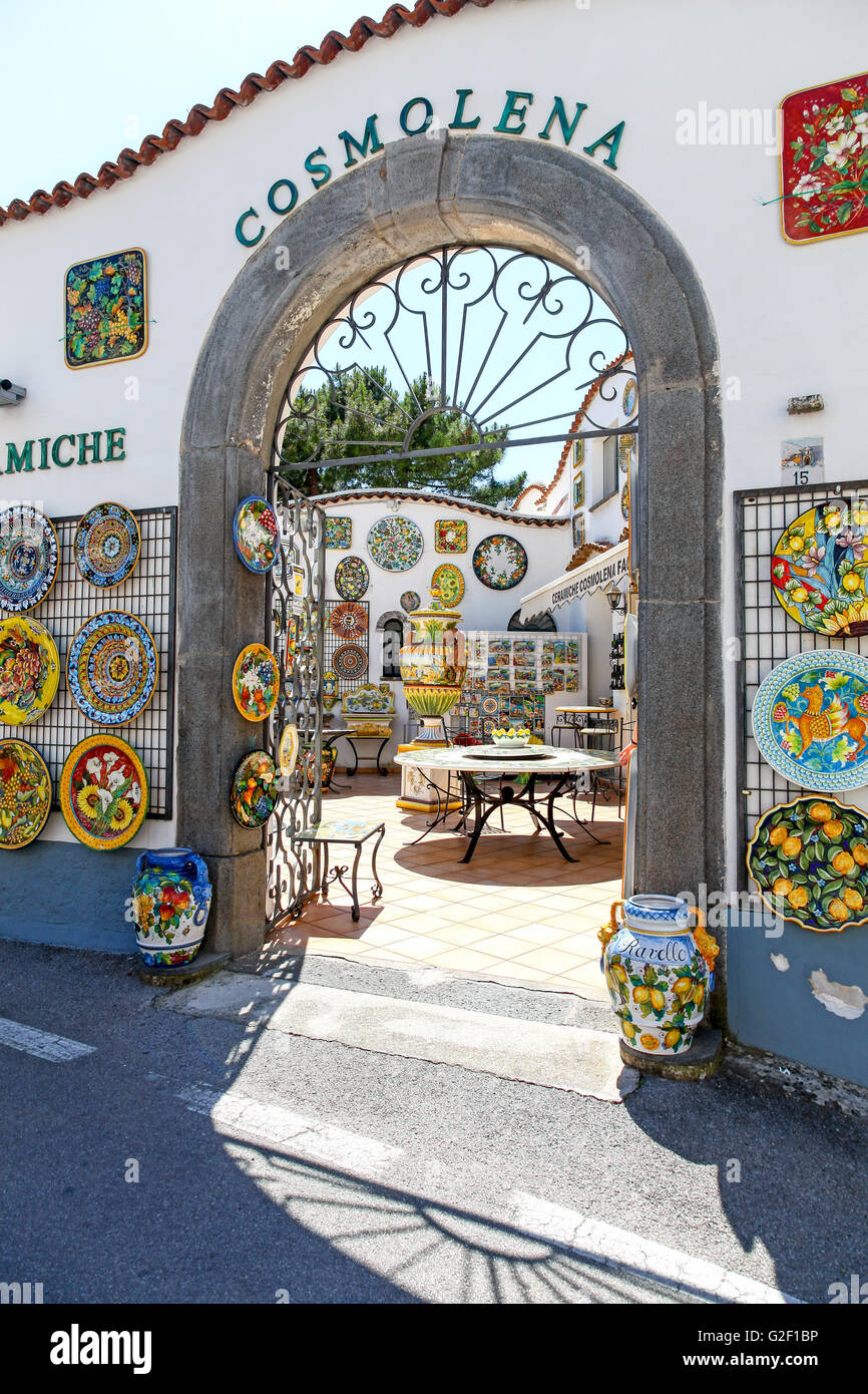 The Cosmolena ceramics factory at Revello Amalfi Coast Italy Europe Stock  Photo - Alamy