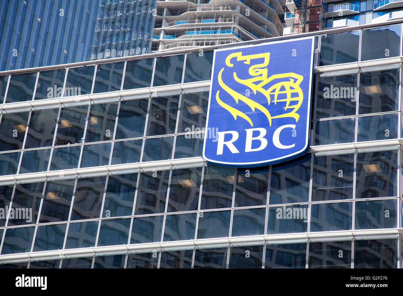 TORONTO - MAY 17, 2016: The Royal Bank of Canada, is the largest bank in Canada. The bank serves over 16 million clients and has Stock Photo