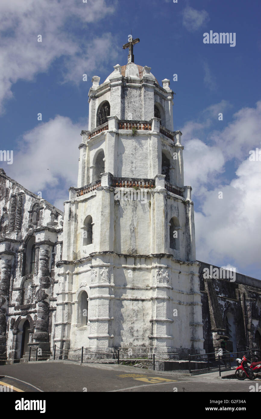 Bell tower of Daraga Church near Legazpi, Albay Province, Bicol, Philippines Stock Photo