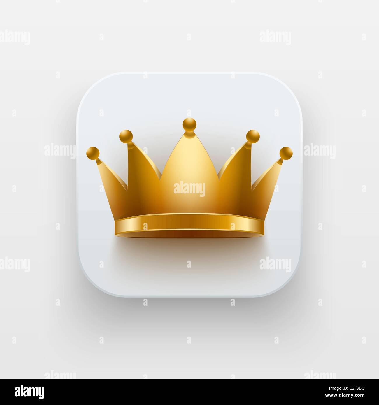King luxury icon. Symbol of Crown on light backdrop Stock Vector Image ...