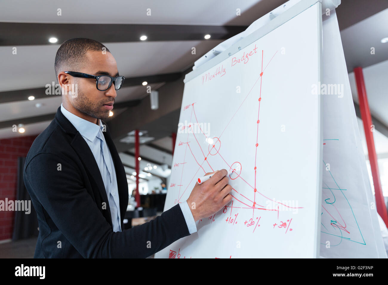 Presentation man suit flip hi-res stock photography and images - Alamy