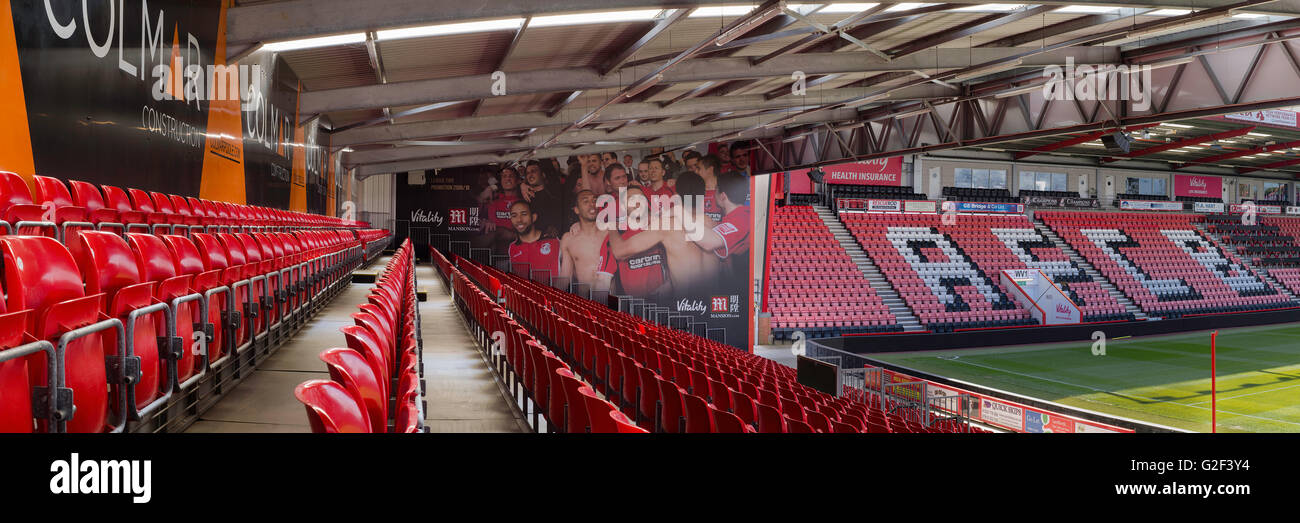 The Ted McDougal temporary stand at AFC Bournemouth, Dean Court, Vitality Satdium Stock Photo