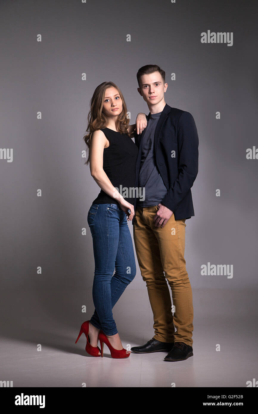 Beautiful couple young woman hi-res stock photography and images - Alamy