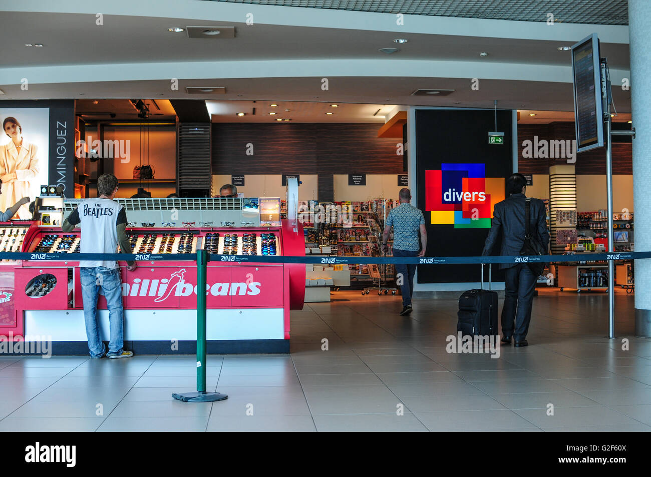 Lisbon airport departures Stock Photo Alamy