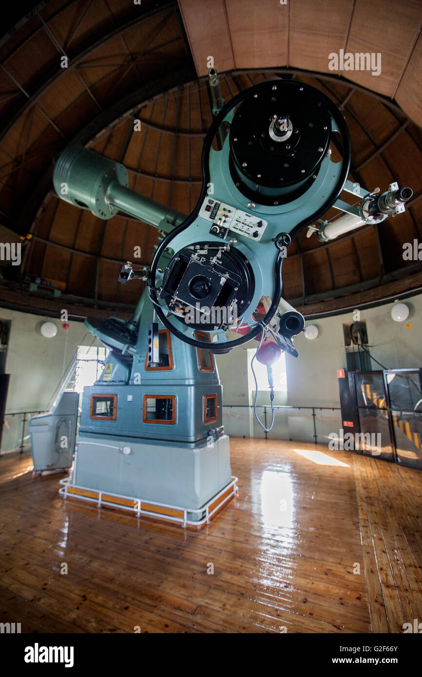 The telescope Grubb Parsons 1930 at the observatory in Saltsjöbaden outside Stockholm, Sweden. Stock Photo