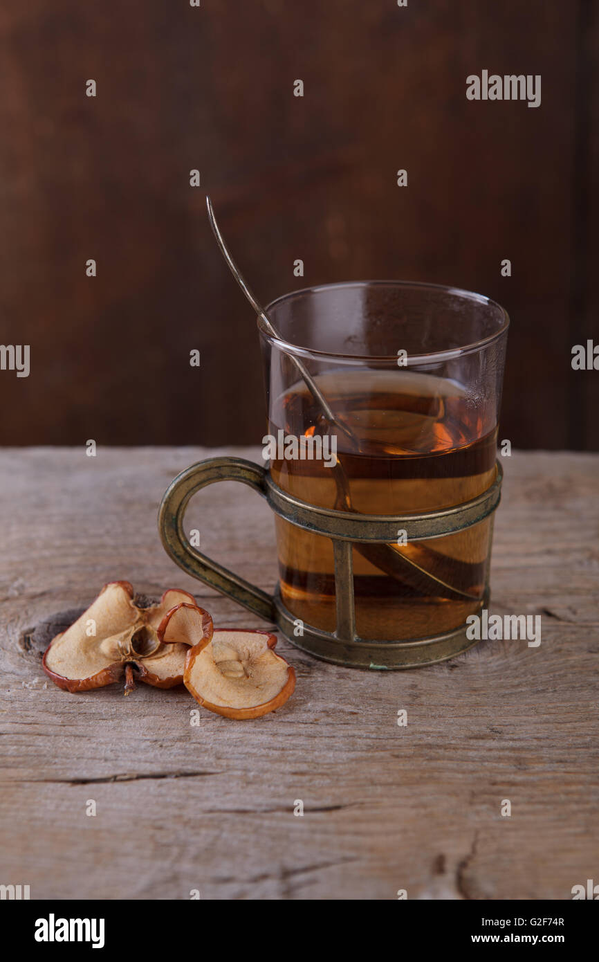 Still Life with spiced fruit tea in for cold days in autumn and winter Stock Photo