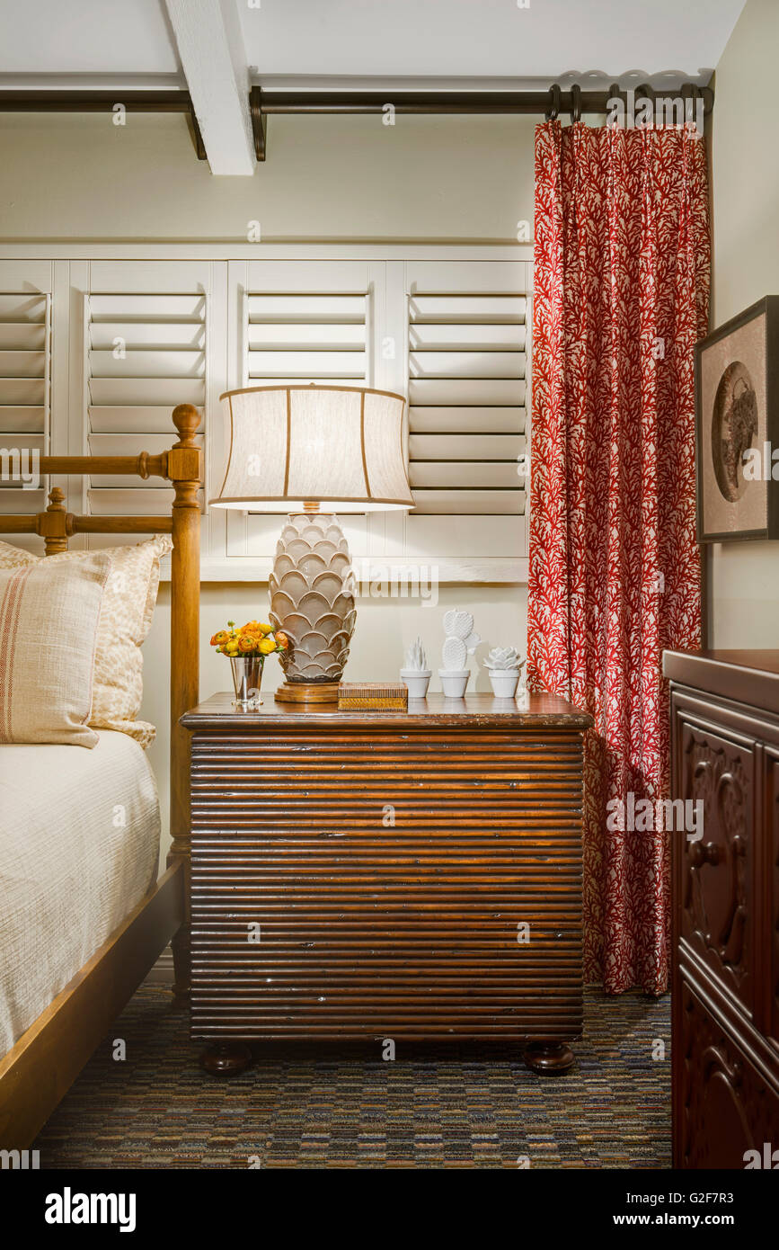 Bed and Nightstand, Detail Stock Photo Alamy