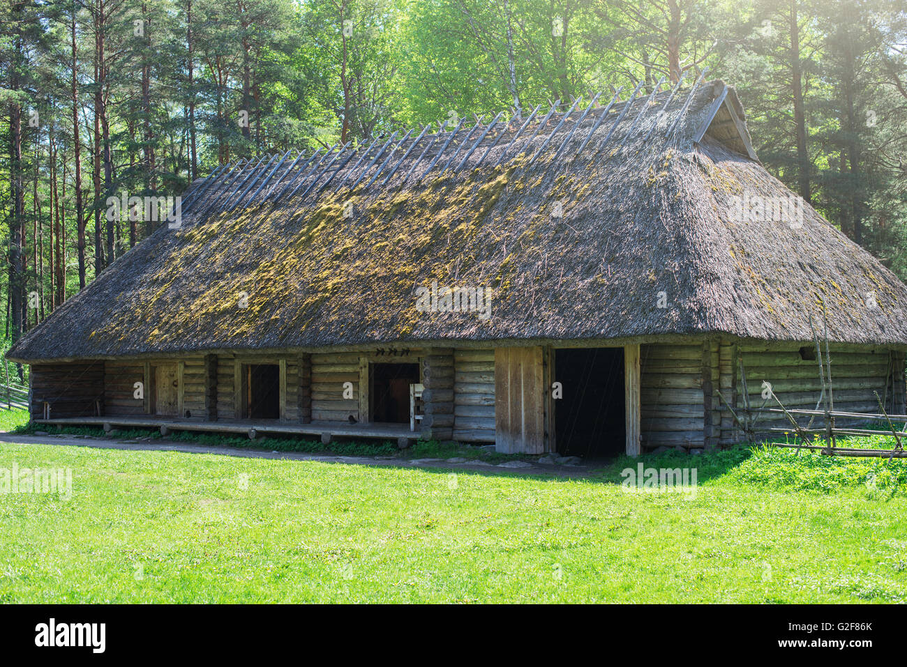 Old estonian farm in the summertime Stock Photo Alamy