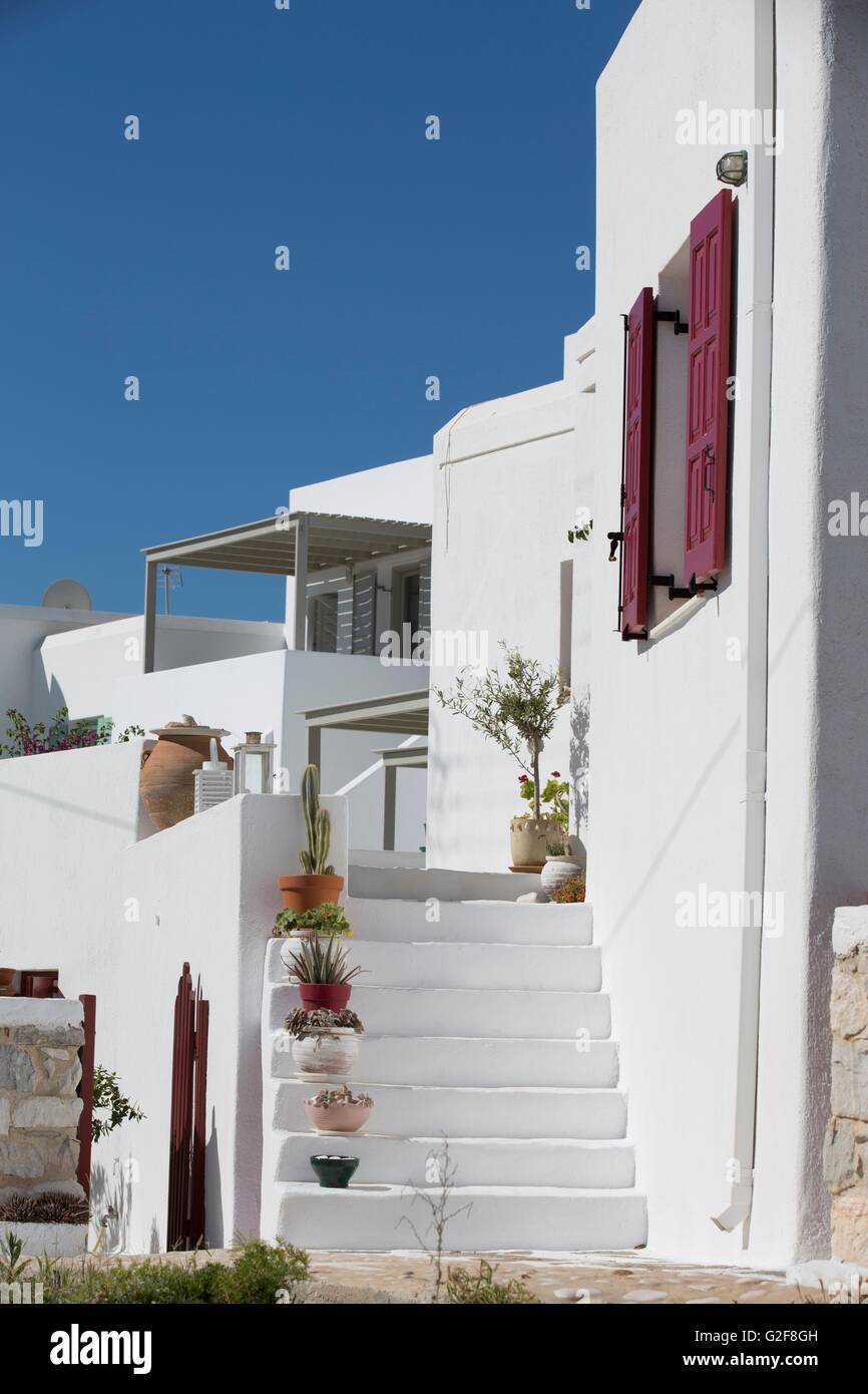 White houses in Greece Stock Photo Alamy
