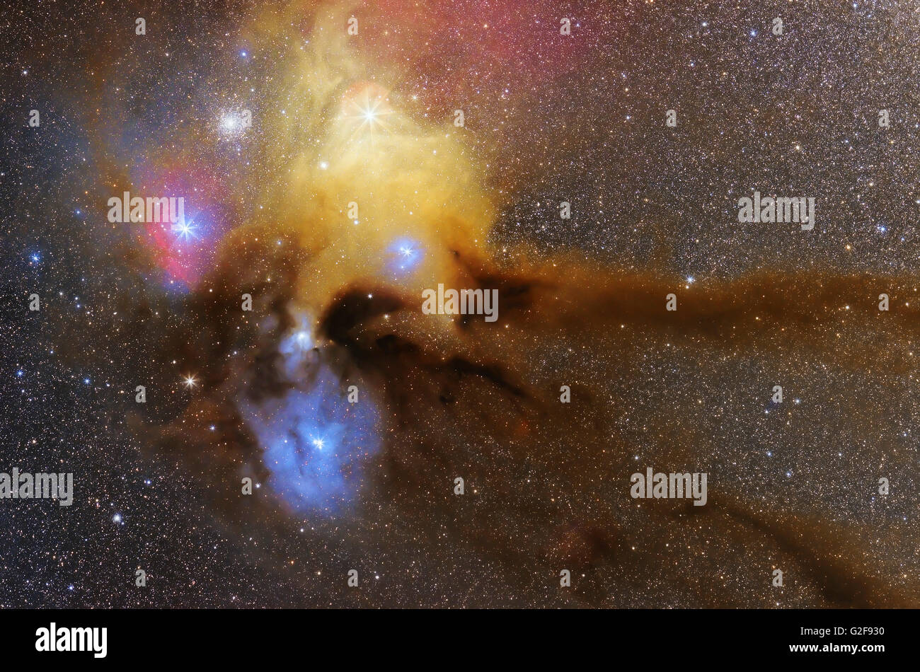 The Heart of Scorpius (Antares region). Stock Photo