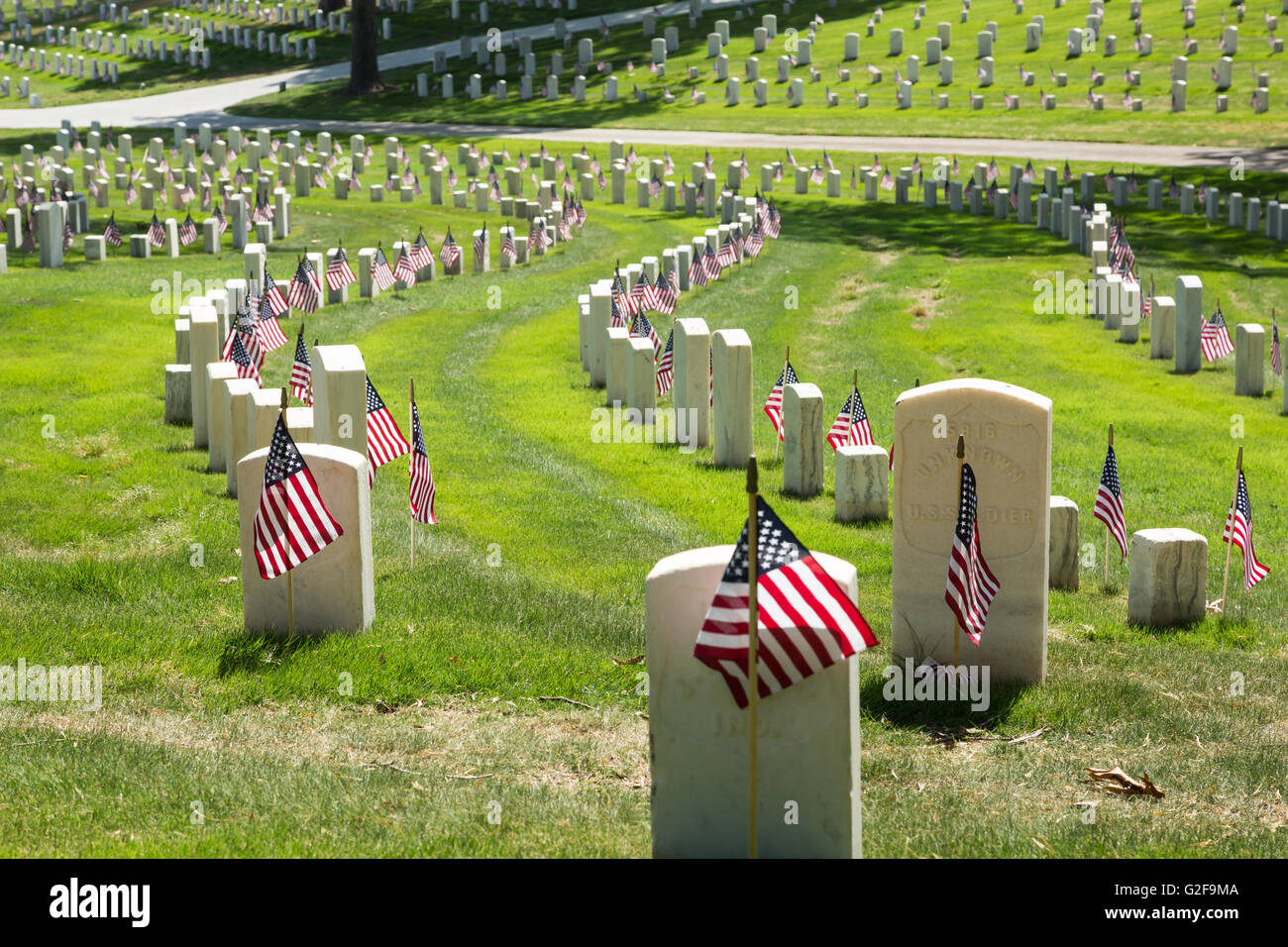 Marietta National Cemetery on Memorial Day Stock Photo Alamy