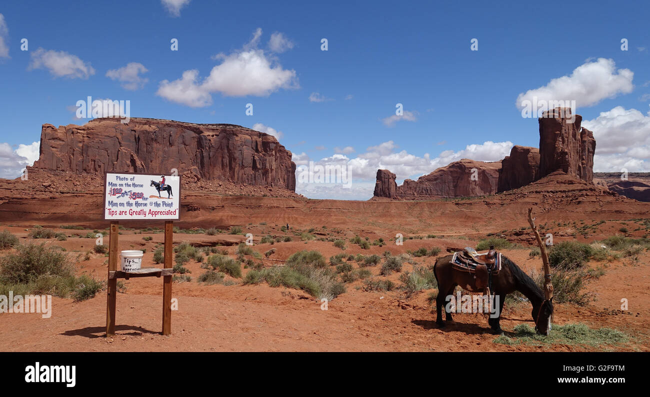 Man on the horse photo monument valley hires stock photography and
