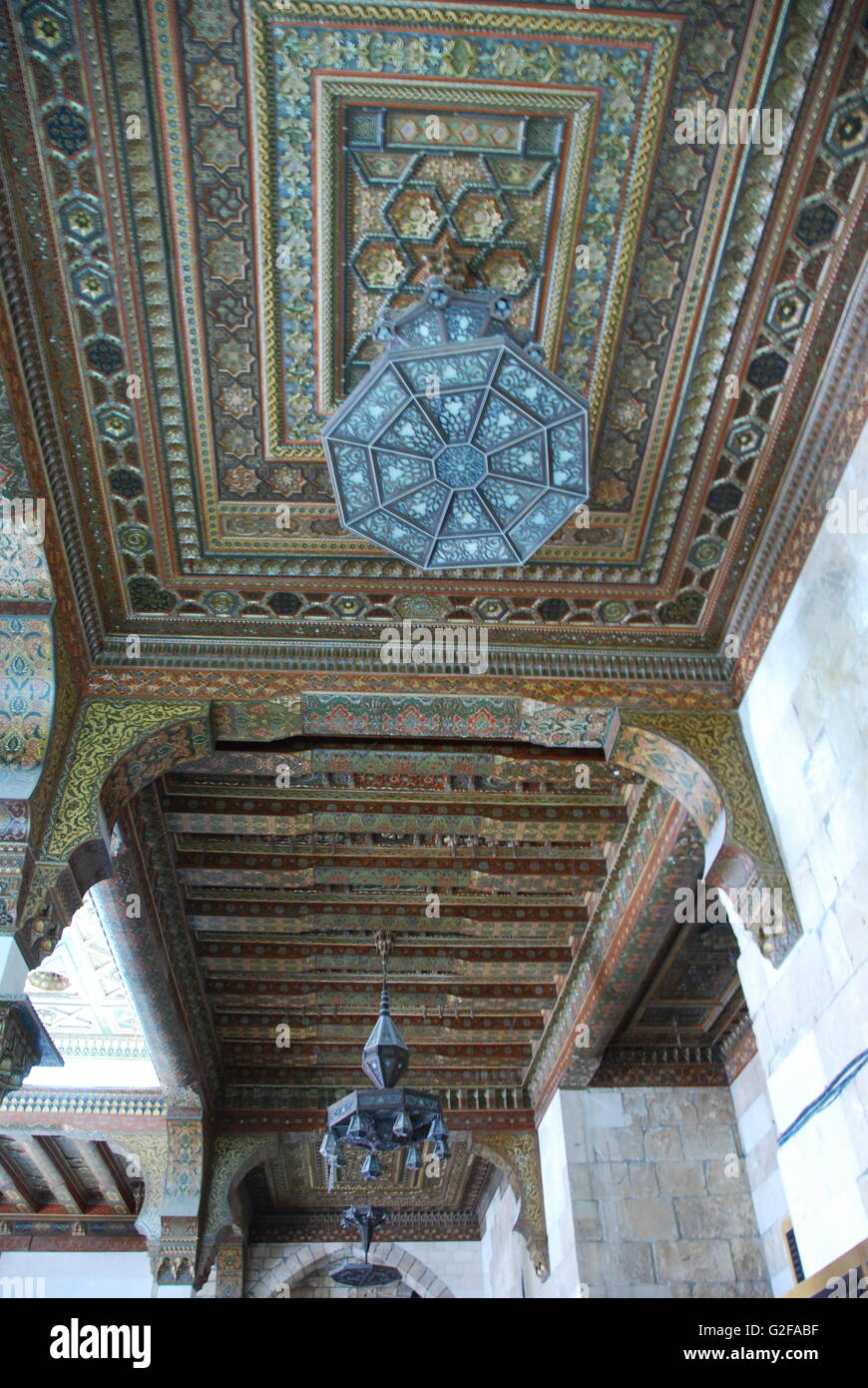 Aleppo The Citadel Carved Wood Ceiling Stock Photo 104828963