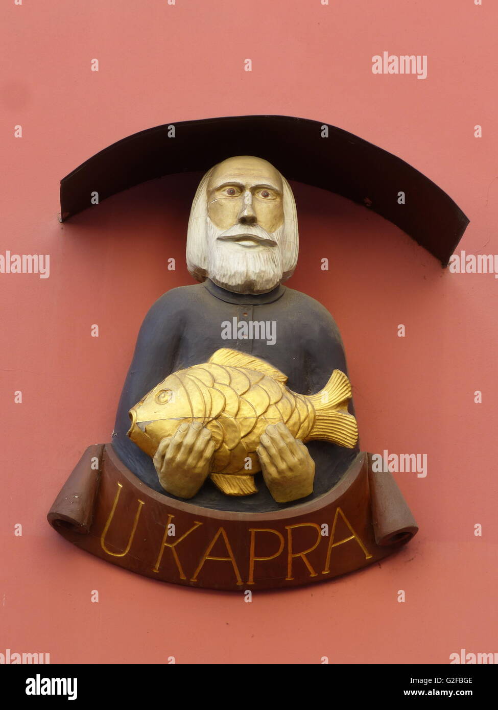 House sign 'U Kapra', Prague Stock Photo