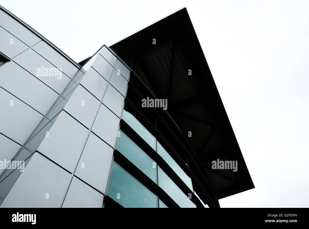 Modern technology centre, seen from multiple angles. Images taken soo after construction. Stock Photo