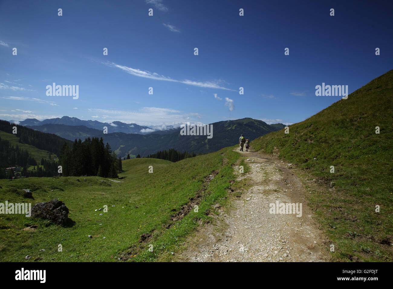 Family hiking in alps hi-res stock photography and images - Alamy
